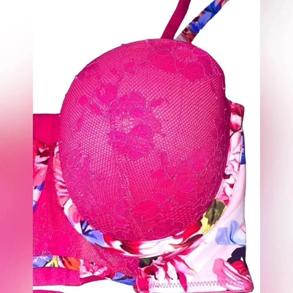 VICTORIA'S SECRET X MARY KATRANTZOU  FLORAL LIMITED EDITION LONG LINE BRA 32D - Picture 7 of 12